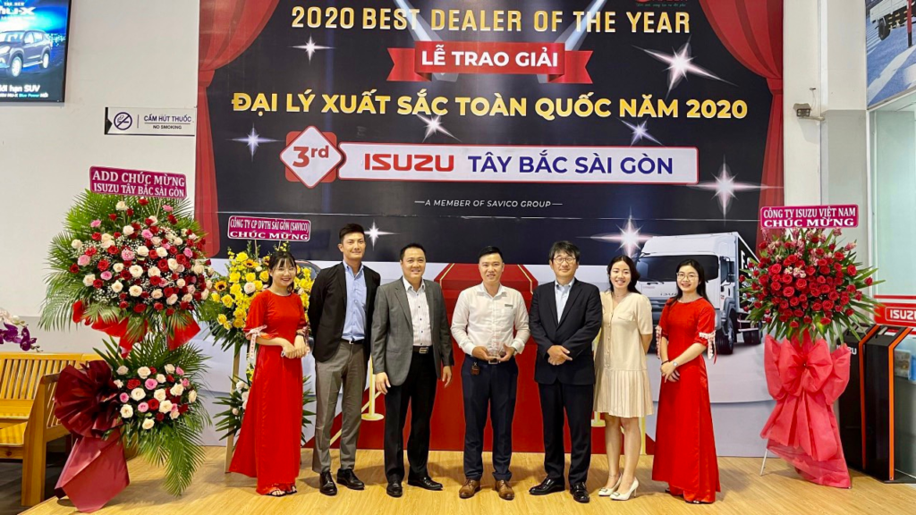 CÔNG TY CỔ PHẦN Ô TÔ TÂY BẮC SÀI GÒN (Isuzu TBSG) vinh dự đón nhận giải thưởng “Giải Ba – ĐẠI LÝ XUẤT SẮC TOÀN QUỐC NĂM 2020”