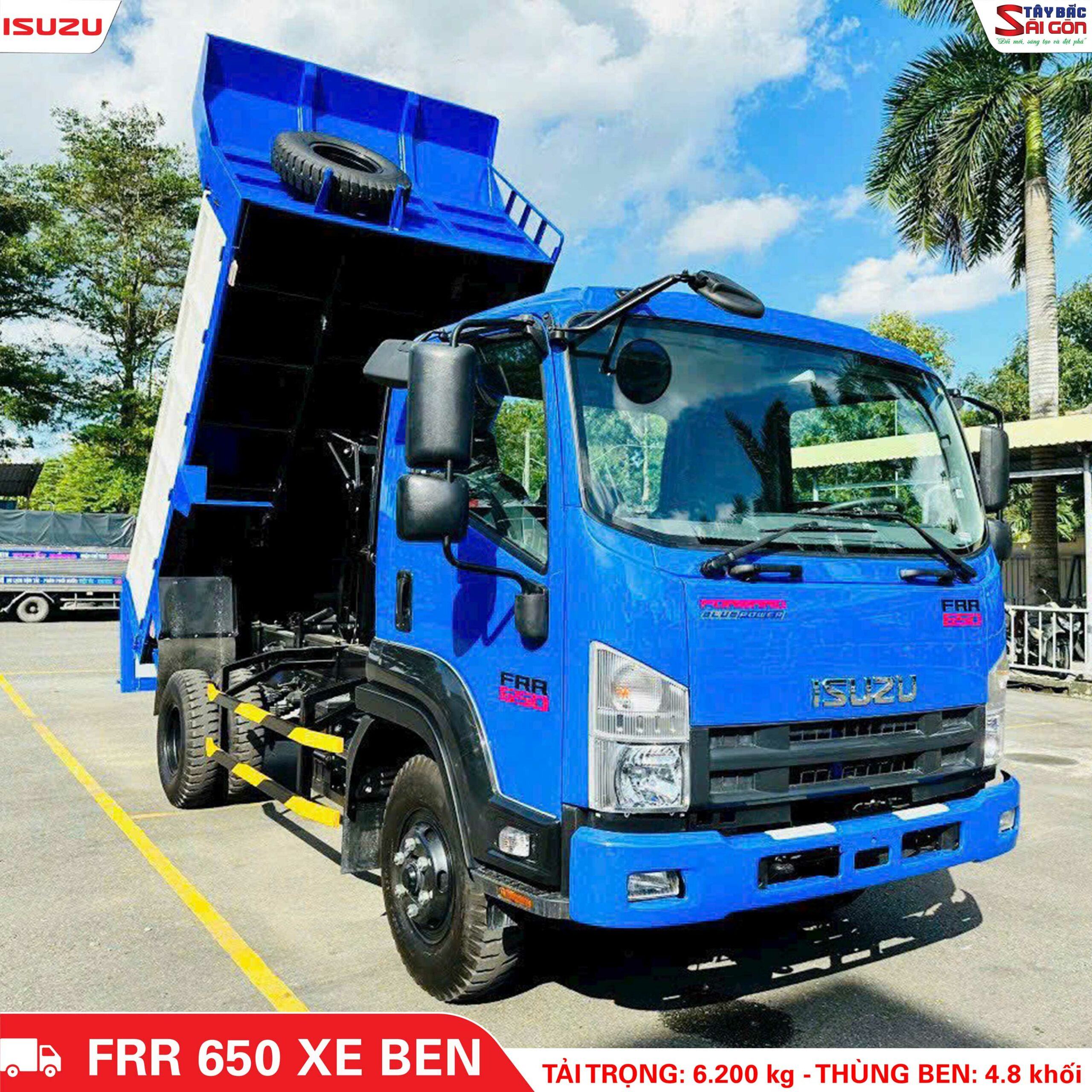 Xe Tải Isuzu FRR650 6.3 Tấn Xe Ben – Thùng Ben 4.8 Khối