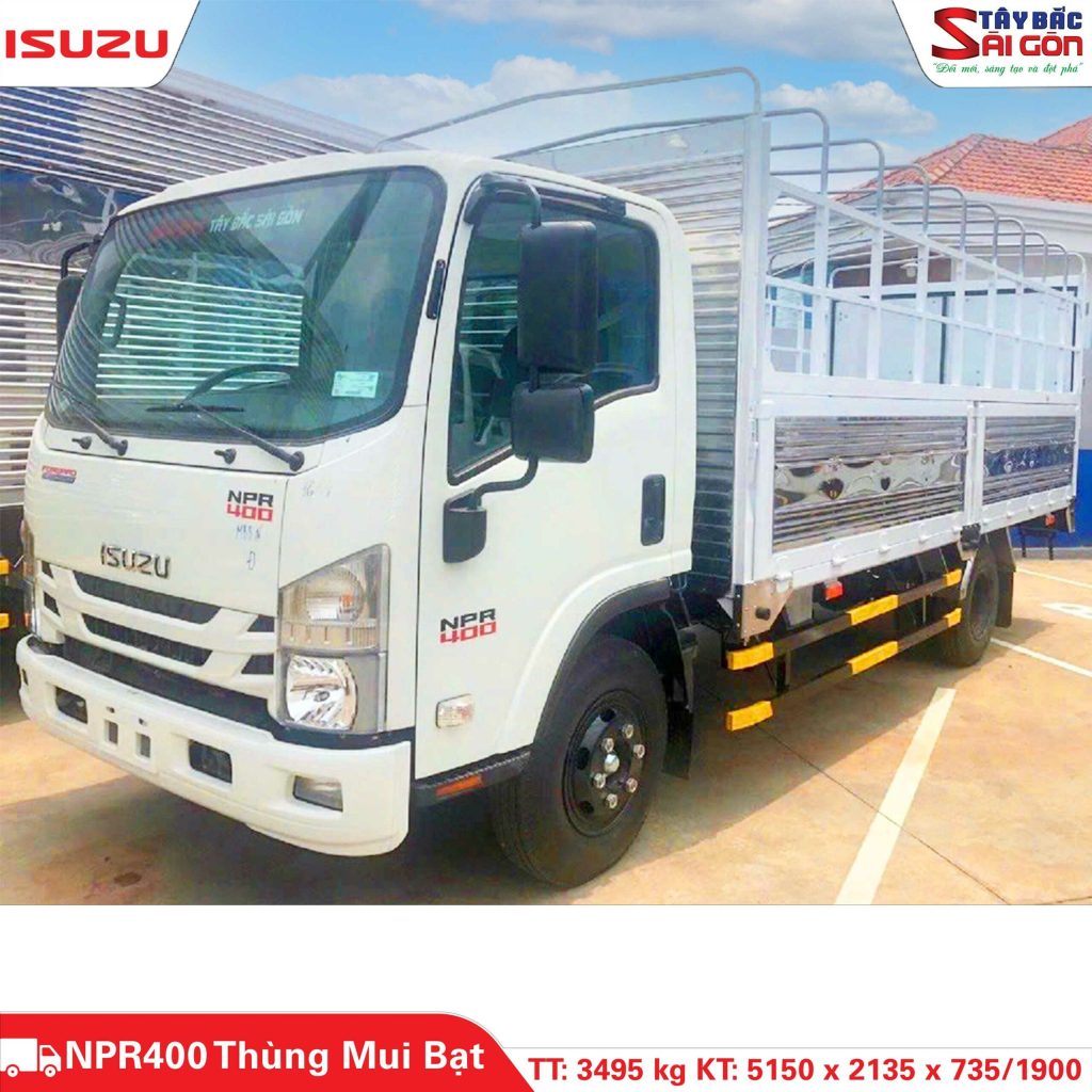 Xe Tải Isuzu NPR400 3.5 Tấn Thùng Mui Bạt