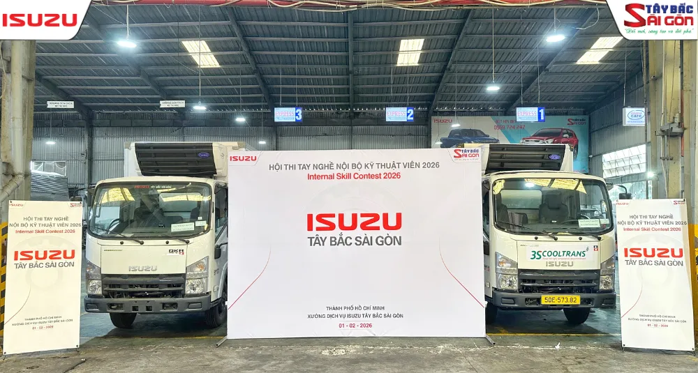 Khai mạc Hội thi tay nghề nội bộ Kỹ thuật viên ISUZU Tây Bắc Sài Gòn 2026.