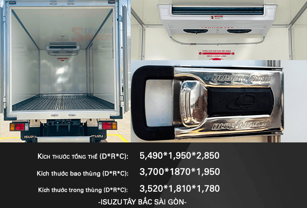 Thùng xe tải đông lạnh ISUZU