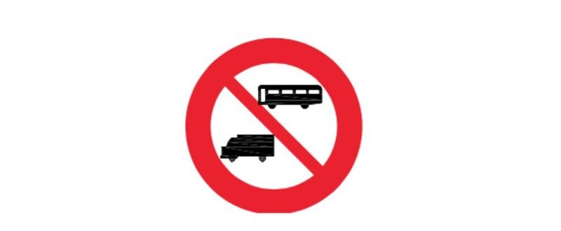 Biển cấm xe tải và xe  ô tô chở khách