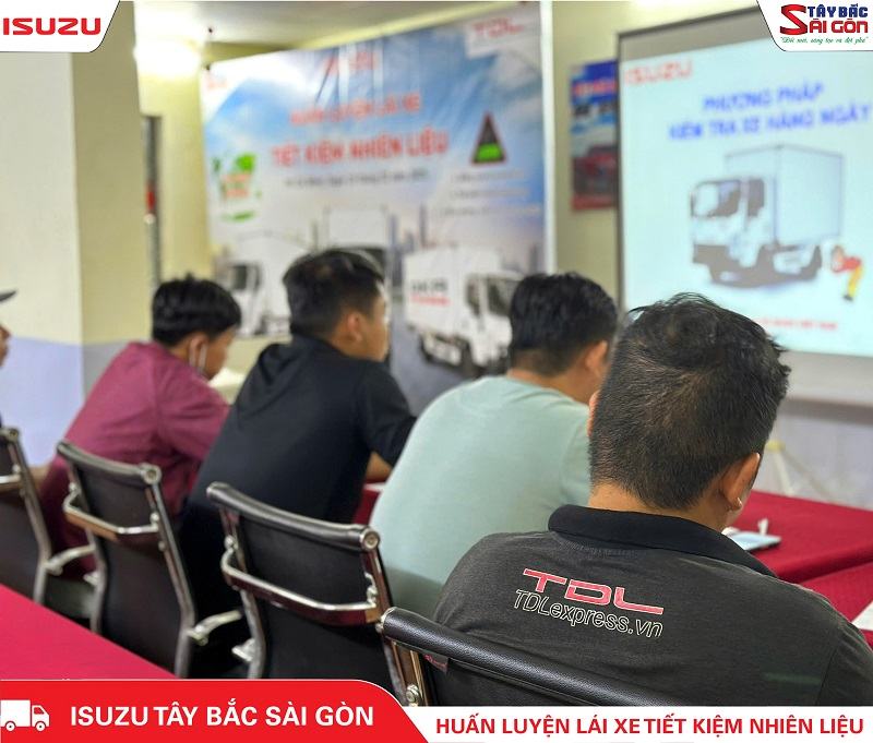 Các tài xế TDL tham gia bài thi sau buổi đào tạo