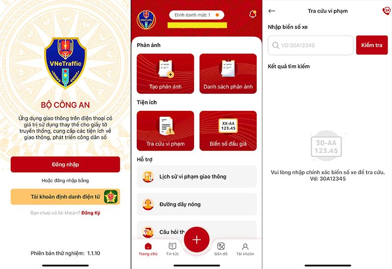 Cách kiểm tra phạt nguội giao thông bằng VNeTraffic