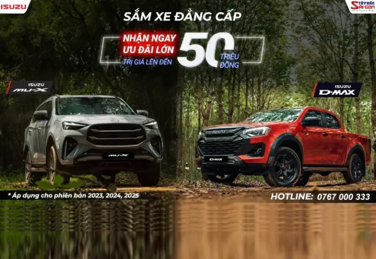 ISUZU D-MAX & MU-X: GIẢM ĐẾN 50 TRIỆU THÁNG 8-9/2025