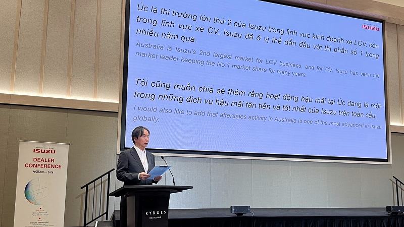 Tổng Giám Đốc Isuzu Việt Nam – ông Wataru Nakano phát biểu khai mạc