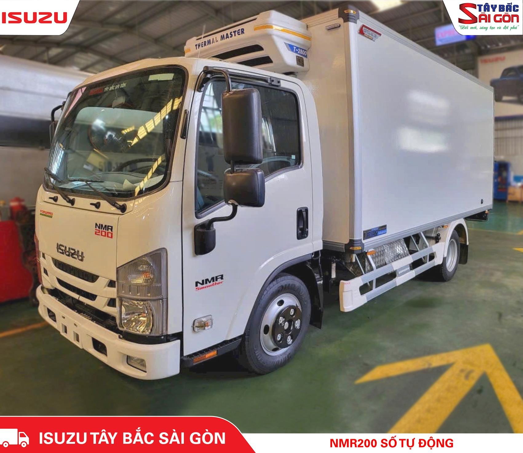 Xe tải isuzu nmr200 thùng đông lạnh auto quyền là một trong những dòng xe tải số tự động đầu tiên tại Việt Nam